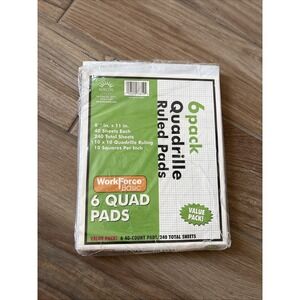 Norcom 40 sheets graph ruled Quad filler paper (10 x 10) 8.5" x 11" 5/6 Pads